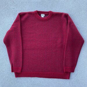 Vintage L.L. Bean Men’s Wool Norway Fisherman Birdseye Sweater